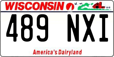 WI license plate 489NXI