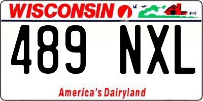 WI license plate 489NXL