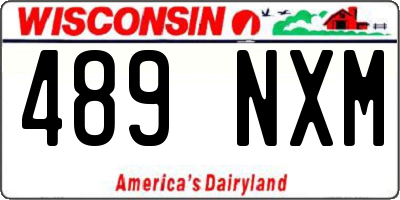 WI license plate 489NXM
