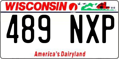 WI license plate 489NXP