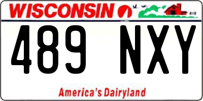 WI license plate 489NXY