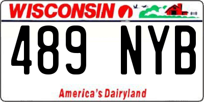WI license plate 489NYB
