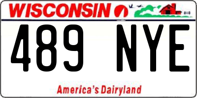 WI license plate 489NYE
