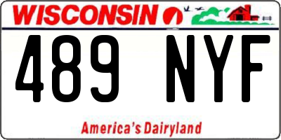 WI license plate 489NYF