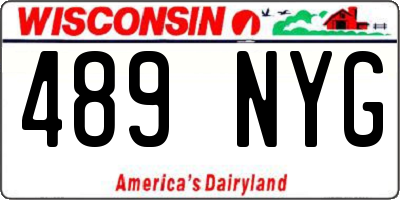 WI license plate 489NYG