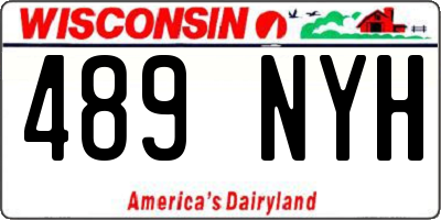 WI license plate 489NYH