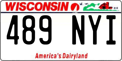 WI license plate 489NYI