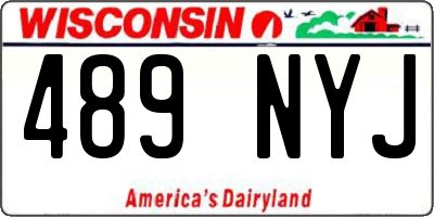 WI license plate 489NYJ