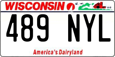 WI license plate 489NYL