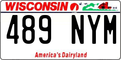 WI license plate 489NYM