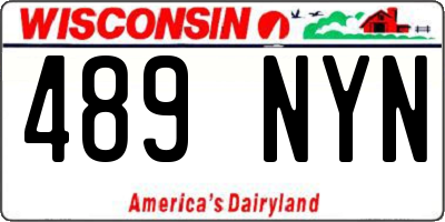 WI license plate 489NYN