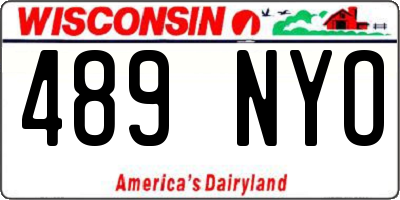 WI license plate 489NYO