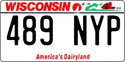 WI license plate 489NYP