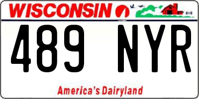 WI license plate 489NYR