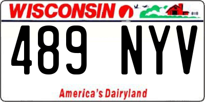 WI license plate 489NYV