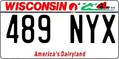 WI license plate 489NYX