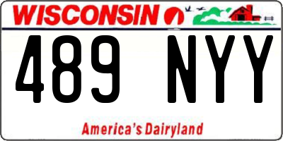 WI license plate 489NYY