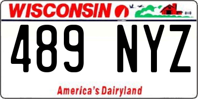 WI license plate 489NYZ