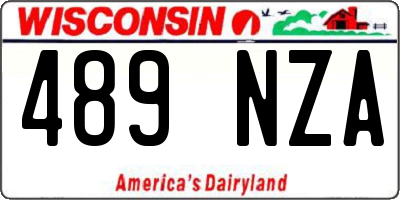 WI license plate 489NZA