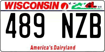 WI license plate 489NZB