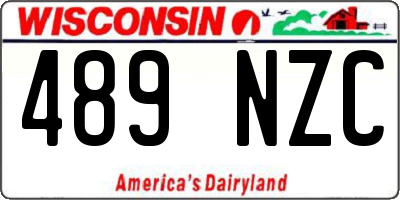 WI license plate 489NZC