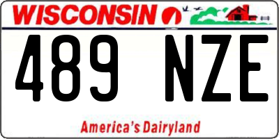 WI license plate 489NZE