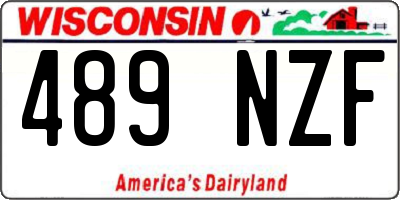 WI license plate 489NZF