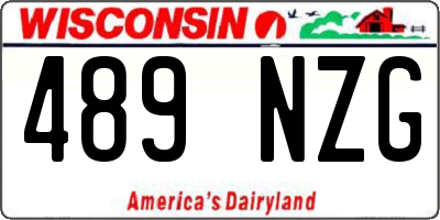 WI license plate 489NZG