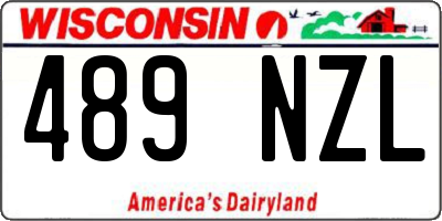 WI license plate 489NZL