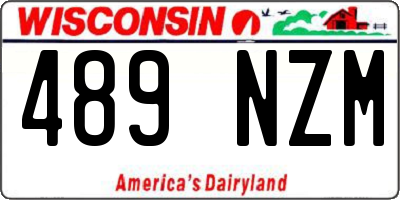 WI license plate 489NZM
