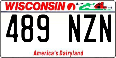 WI license plate 489NZN