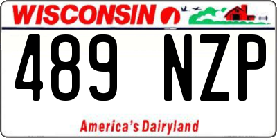 WI license plate 489NZP