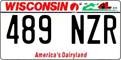 WI license plate 489NZR