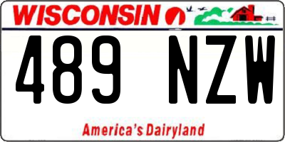 WI license plate 489NZW