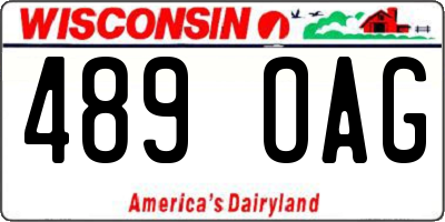 WI license plate 489OAG