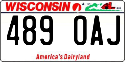 WI license plate 489OAJ