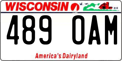 WI license plate 489OAM