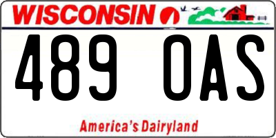 WI license plate 489OAS