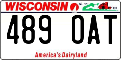 WI license plate 489OAT