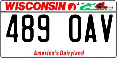 WI license plate 489OAV