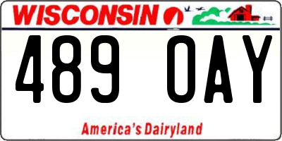 WI license plate 489OAY
