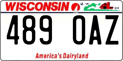 WI license plate 489OAZ
