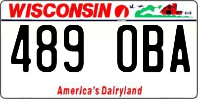WI license plate 489OBA