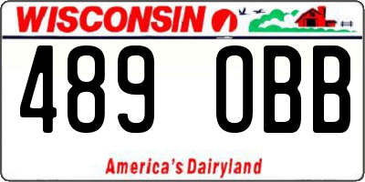 WI license plate 489OBB