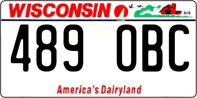 WI license plate 489OBC
