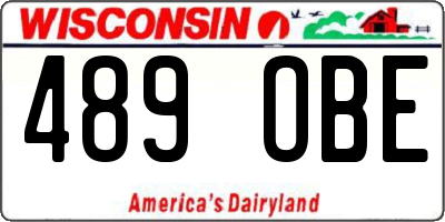WI license plate 489OBE