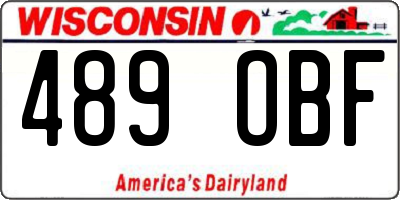 WI license plate 489OBF