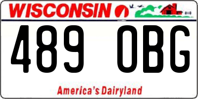 WI license plate 489OBG