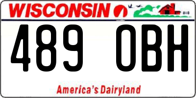 WI license plate 489OBH