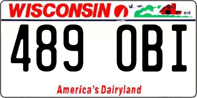 WI license plate 489OBI